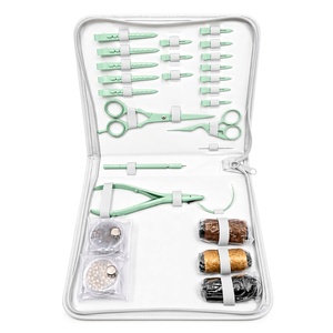 Kit d'outils professionnels de haute qualité pour extensions capillaires Micro Link 100% acier inoxydable : pinces, ciseaux, pinces de sectionnement - Product Image 2