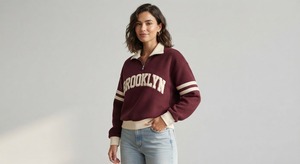 Sweat-shirt d'hiver décontracté pour femmes, doublé en polaire douce, imperméable, avec demi-zip - Product Image 6