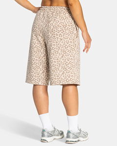 Shorts Bermuda Femme en Coton Premium 100% avec Broderie 3D Personnalisée, Imprimé Léopard et Passepoil – Jorts Longs de Qualité Supérieure - Product Image 5