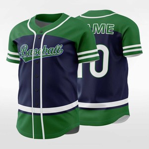 Professional Breathable Sublimated Baseball Jersey Full Button Custom Print Team Uniform for High School Sports - Product Image 1