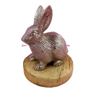 Lapin Sculpture de jardin en fonte d'aluminium pour décoration de jardin par impex - Product Image 3