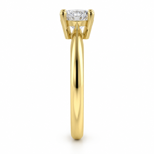 Bague solitaire classique à quatre griffes de 1 carat, diamant de laboratoire, bague de fiançailles, bijoux personnalisés OEM - Product Image 2