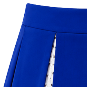 Falda Deportiva Plisada Azul Rey y Blanca para Mujer, Cintura Alta, Uniforme para Animadoras, Baile y Deportes - Product Image 4