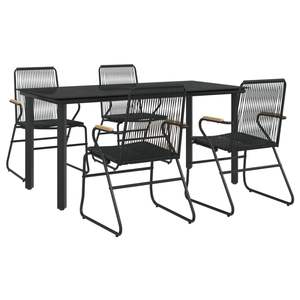 Conjunto de Comedor para Jardín en Negro - Product Image 3