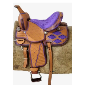 Nouvelle Selle Western en Cuir 2026 pour l'Équitation de Pleasure et de Trail, avec Arceau, Style Anglais Élégant - Product Image 1