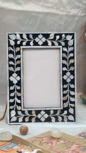 Marco decorativo con incrustaciones de hueso para retratos, soporte de lujo hecho a mano para cuadros, elegante accesorio de exhibición para el hogar u oficina a los precios más bajos. - Product Image 4
