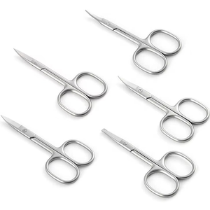 Premium Stainless Steel Curved Blade Beauty <b>Nail</b> Scissors Gift Set Durable Simple Design Square Hole Sharp Includes Case & Cloth - Product Image 5