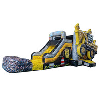 Structure gonflable combinée pour enfants : château sauteur, toboggan aquatique commercial, jeux gonflables, combo toboggan pour enfants