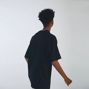 T-shirt à manches courtes col rond bordeaux 100% coton jersey tricoté Vêtement décontracté pour homme Coupe classique Couleur unie Logo imprimé sur le devant - Product Image 2