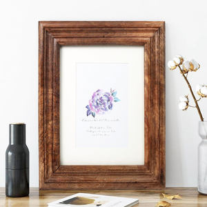 Cadre photo artisanal en bois de manguier Brownwood, finition naturelle écologique, léger, rustique, pour présentation sur table - Product Image 4