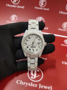 Options de Design Unique Édition Cadeau Spéciale Personnalisable Moissanite Diamant Acier Inoxydable Montre Mécanique Automatique Hip Hop - Product Image 6