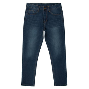 Jeans de Mezclilla para Hombre, Corte Recto, Cintura Alta, Desgastados, 100% Algodón, para Movimiento Fácil, Pantalones Resistentes de Color Azul - Product Image 4
