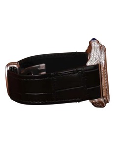 Montre unisexe de luxe antique Hip Hop en acier inoxydable noir avec bracelet en caoutchouc, mouvement à quartz, verre et moissanite VVS - Product Image 6