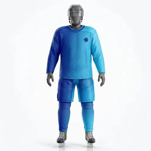 Uniforme de hockey sur glace 100% polyester respirant, service de sublimation OEM disponible, nouveau en stock - Product Image 1