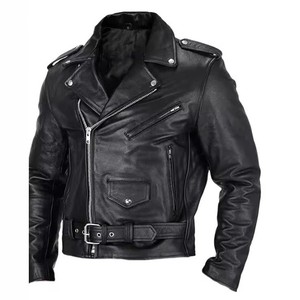Chaqueta de Cuero para Hombre GURUNA-Z-INDUSTRY de Primera Calidad, Manga Larga, Marrón y Negra, Estilo Clásico, Resistente al Viento e Impermeable, 380g, para Todo Tipo de Clima - Product Image 3