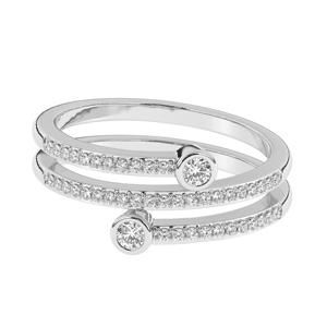 Women's 925 <b>Silver</b> <b>Eternity</b> Band <b>Ring</b> With Round Brilliant Cut Diamond Classic Engagement Jewelry - Product Image 1