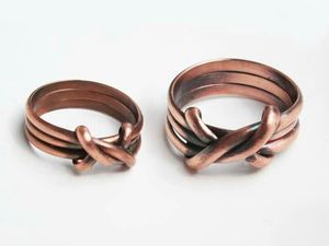 Unique Forged Copper Spiral Band Modern Bohemian Style Ring Vintage-Inspired Copper Swirl Ring - Product Image 3