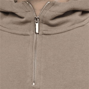 Sweat à capuche zippé de haute qualité en coton épais, fermeture éclair quart de tour, impression, sweat à capuche quart de tour en French Terry - Product Image 5