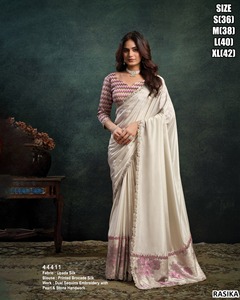 Sari Tradicional de Seda Rosa con Diseño de Llama, con Características de Absorción de Humedad y Antiarrugas para Mujer - Product Image 3