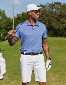 Camisa de Golf para Hombre de Marca Privada, con Bolsillo, Diseño Antiarrugas, Tela Broadcloth, Spandex/Poliéster, Fabricante - Product Image 2