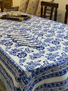 Diseño Floral de algodón 1 mantel con 6 juego conjunto servilleta Decoración de mesa fácil de limpiar, la fiesta de la boda de - Product Image 3