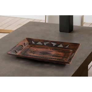 Bandeja de Servir Hecha a Mano de Madera de Sheesham con Asas de Latón - Venta al por Mayor - Product Image 2