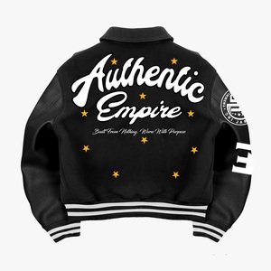Manufacturer High Quality Embroidery <b>Leather</b> Custom Logo <b>Long</b> Sleeves Letterman Varsity <b>Jackets</b> for Men Varsity <b>Jackets</b> - Product Image 4