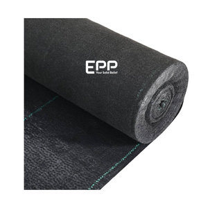 Vente en gros 110gsm 120gsm pp tissu de désherbage PP tissé couvre-sol Weedmat produit en plastique perforé à l'aiguille barrière contre les mauvaises herbes - Product Image 1