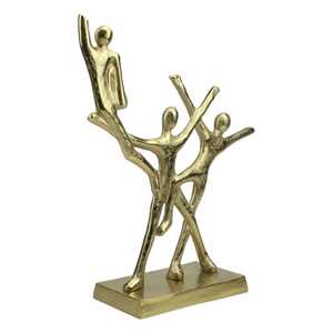 Jaffs Exports Golden <b>Figurative</b> Aluminium Sculpture 3cm H X 13cm W X 38cm L Handmade Modern Art Decor for Living Room Tabletop - Product Image 3