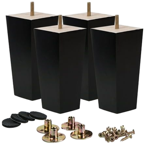 OEM Luxury Solid Wood Square <b>Sofa</b> Legs Heavy Duty Furniture Legs Custom Wooden Legs for <b>Sofa</b> Cabinet <b>Bed</b> Modern Premium Style - Product Image 3