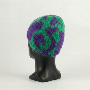 หมวกบีนนี่ไหมพรมโมแฮร์ผู้ชายแบบถัก สั่งทำโลโก้ OEM & ODM สำหรับฤดูหนาว หมวกกีฬาถักไหมพรมอุ่นๆ สำหรับกิจกรรมกลางแจ้ง หมวกบีนนี่ไหมพรมโมแฮร์เนื้อนุ่ม - Product Image 2
