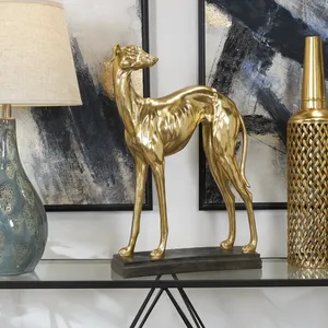 Sculpture décorative en fer artisanale de qualité supérieure, accent moderne pour l'aménagement intérieur résidentiel, en aluminium plaqué or fait main - Product Image 5