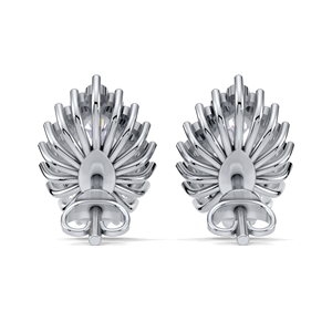 Boucles d'oreilles clous en diamant taille marquise 1,29 carat avec halo, en argent sterling 925 massif, fermoir à vis, bijoux fins de luxe à motif floral - Product Image 3