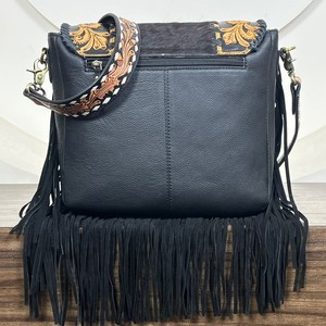 Bolso occidental al por mayor cuero de vaca con flecos bandolera bolsos de diseñador de lujo a la moda vaquera bolso de hombro grande - Product Image 5