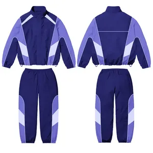 <b>Wind</b> <b>Breaker</b> Sweatpants and Stacked Sweat Pant Zip up Custom Logo Windbreaker Nylon Tracksuits for Men's - Product Image 5