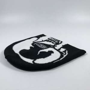 Gorro de Punto Negro Unisex Acrílico, Cálido para Invierno, Diseño Jacquard Completo Personalizado, Estilo Scully, Superventas - Product Image 5