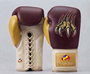 Ensemble de boxe professionnel en cuir DF-BSAmgc1, gants 14 oz, protège-tête, protège-guêtres, lacets, marron/creme, extensible, équipement d'entraînement MMA pour adulte - Product Image 2