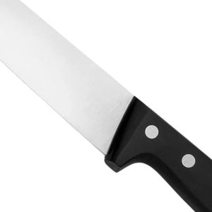 Couteaux de boucher professionnels à manche noir avec lame large argentée, triple rivet et protège-doigts pour la découpe de viande et la préparation alimentaire - Product Image 3