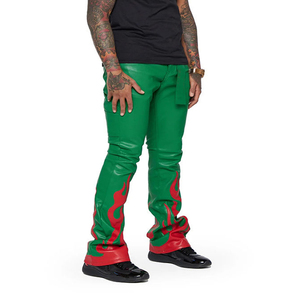 Pantalones de Cuero Vacuno para Hombre, Ligeros, Transpirables, de Secado Rápido, Tejido Suave, Diseño de Cintura Alta de Primera Calidad - Product Image 3