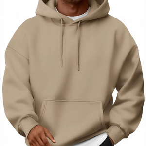 Sudadera con Capucha Personalizada para Hombre, Sudadera Lisa con Capucha, Sudadera de Forro Polar Grueso, Bolsillo Tipo Canguro, 100% Mezcla de Algodón, Corte Holgado - Product Image 1
