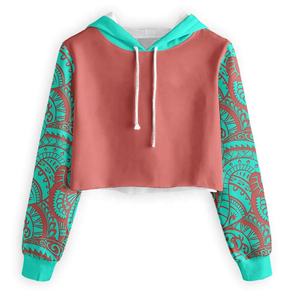 New Casual Latest Design Custom Logo Oversized <b>Crop</b> <b>Top</b> Pullover Sublimation Cropped Hoody Women <b>Crop</b> <b>Top</b> <b>Hoodies</b> - Product Image 3
