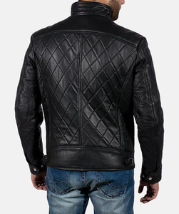 Unisex Stand Genuine Leather Waterproof <b>Jacket</b> 2026 Winter New Business Casual <b>Fleece</b>-<b>lined</b> Standard High Street Style Front - Product Image 5