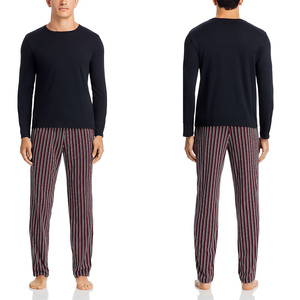 Custom New Arrival <b>Men</b> <b>Pajama</b> <b>Set</b> Garment Dyed Cotton Knitted Sleepwear Comfortable Designer Breathable <b>Pajama</b> <b>Set</b> - Product Image 6