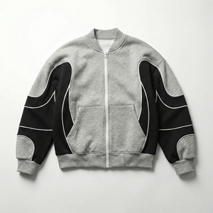 Conjunto Deportivo Gris y Negro de Alto Rendimiento, Conjunto de Sudadera Reflectante para Entrenamiento |   Fabricante de Ropa Deportiva de Alto Rendimiento OEM - Product Image 2