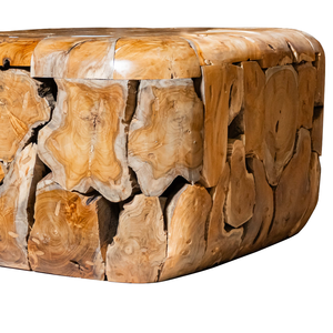 ARTERRA CT-005 Handcrafted Rustic Teak Root Coffee <b>Table</b> with Natural Texture and Artisan Design - Product Image 3