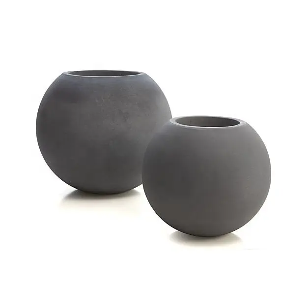 [Ecova Shop] The Traditional Ball Garden Plant Pots with lightweight and durable fiberstone material for indoor and outdoor use