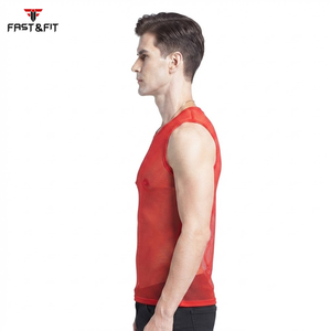 Camiseta de tirantes de malla personalizada al por mayor para hombre, de alta calidad, sin mangas, de secado rápido, transpirable, para gimnasio, baloncesto y entrenamiento. - Product Image 2