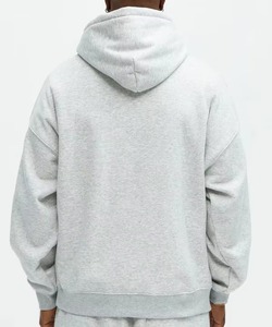 Sweat-shirt unisexe tendance en coton uni coupe classique avec logo personnalisé sur le devant, respirant, écologique, avec poche, pour homme - Product Image 5
