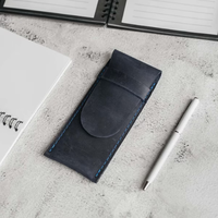 Étui à stylos en cuir véritable fait main Fountain, porte-crayons personnalisé, étui à stylos gaufré, accessoires de bureau pour hommes, cadeau, utilisation UV/numérique