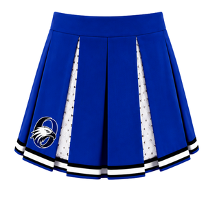 Falda Deportiva Plisada Azul Rey y Blanca para Mujer, Cintura Alta, Uniforme para Animadoras, Baile y Deportes - Product Image 1